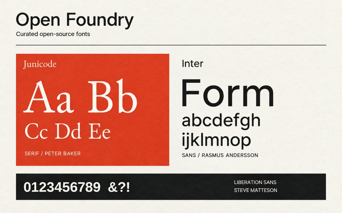Open Foundry: curated open-source fonts