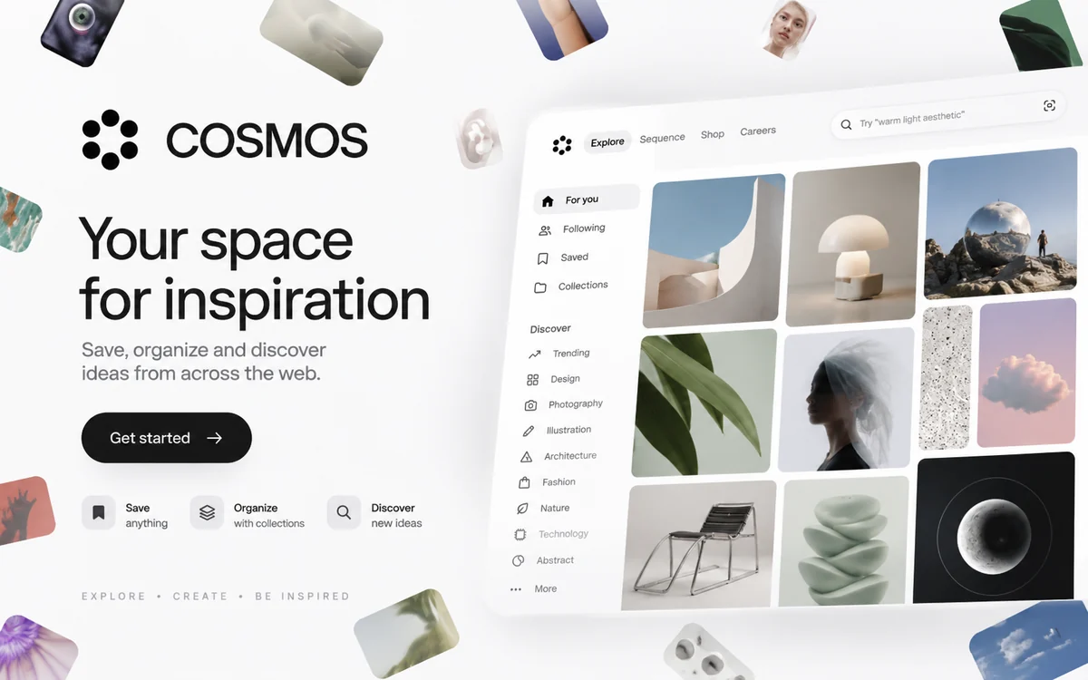 Cosmos — простір для збереження й пошуку візуального натхнення